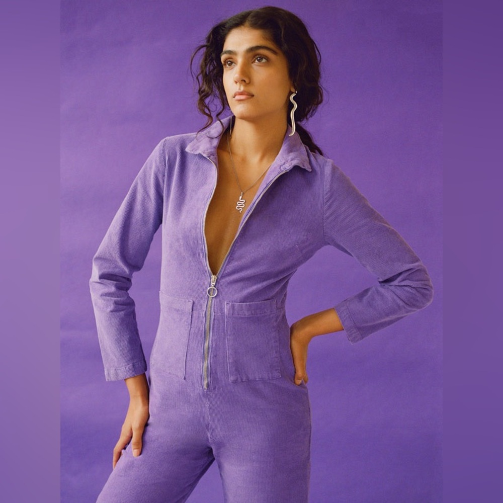 Paloma Wool Paufe Corduroy Jumpsuit in Purple - NWT Size 36 (XS) - Picture 3 of 13